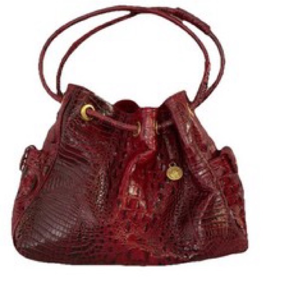 Brahmin Belinda Melbourne Red Crocodile-Embossed Women's Bag medium / large - Picture 2 of 15